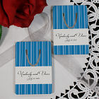 Personalized Striped Bookmark Wedding Favor
